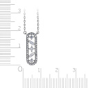 Колье из белого золота с бриллиантами, плетение якорное