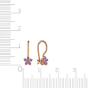 Серьги с французским замком из серебра с позолотой