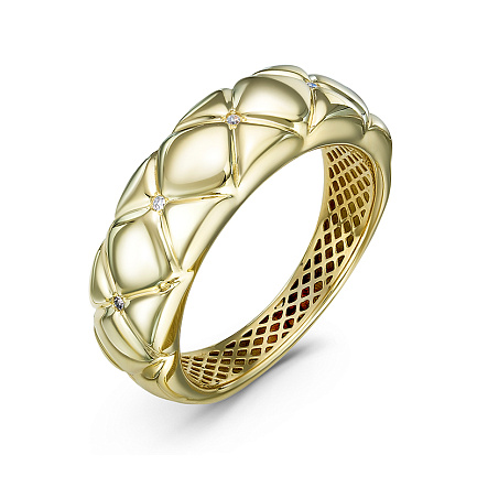 Кольцо из желтого золота с бриллиантами