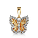 Подвеска из красного золота с фианитом