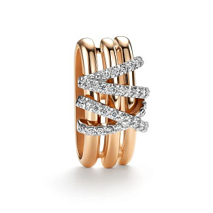 Подвеска из красного золота с бриллиантами