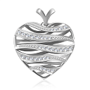 Подвеска из белого золота с фианитом