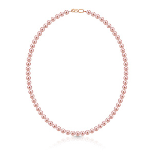 Бусы из красного золота с жемчугом