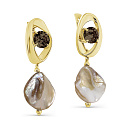 Серьги с английским замком из серебра с алпанитами