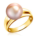 Кольцо из желтого золота с жемчугом