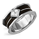 Кольцо из серебра с фианитом