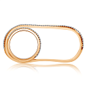 Кольцо из красного золота с фианитом