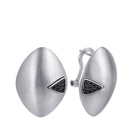 Серьги из белого золота с бриллиантами