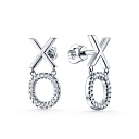 Серьги из белого золота с бриллиантами