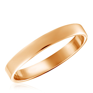 Кольцо обручальное из красного золота