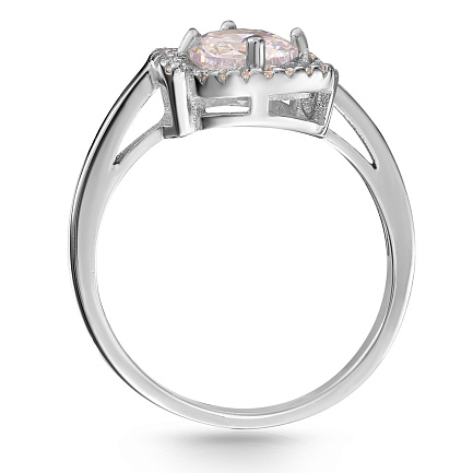 Кольцо из серебра с фианитом