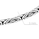 Браслет ручной работы из серебра, плетение византийское