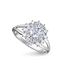 Кольцо из белого золота с бриллиантом