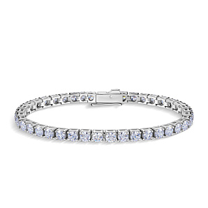 Браслет декоративный из серебра с фианитом