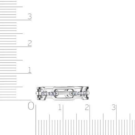 Кольцо из белого золота с бриллиантами
