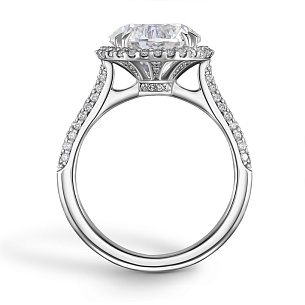 Помолвочное кольцо из белого золота с бриллиантами