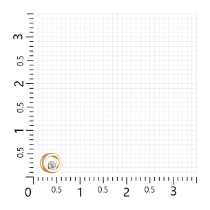 Подвеска из красного золота с бриллиантом