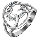 Кольцо из белого золота с фианитом