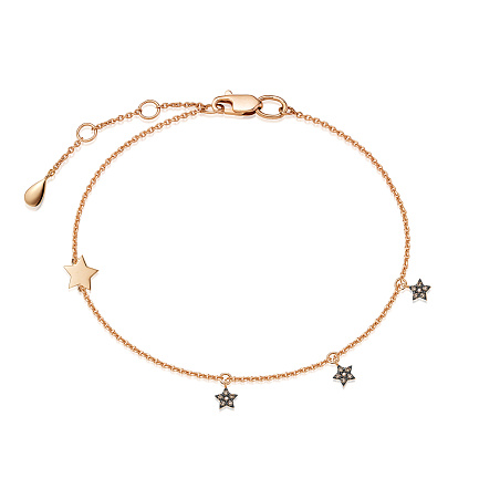 Браслет из красного золота с бриллиантами