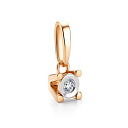 Подвеска из красного золота с бриллиантом