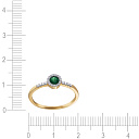 Кольцо помолвочное из желтого золота с бриллиантами