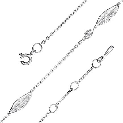 Браслет из серебра с бриллиантом