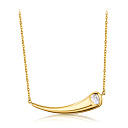 Колье из желтого золота с бриллиантом