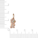 Подвеска детская из серебра с позолотой