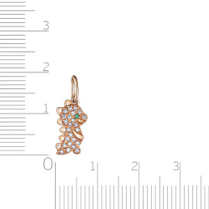 Подвеска детская из серебра с позолотой