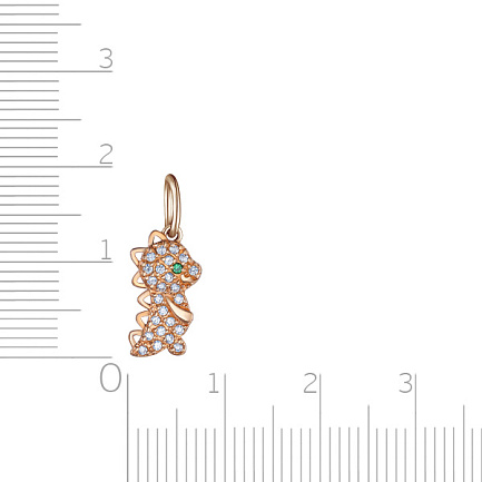 Подвеска детская из серебра с позолотой