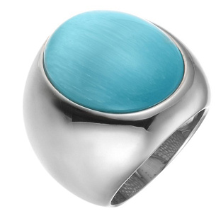 Кольцо из серебра с стеклом