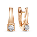 Серьги из красного золота с бриллиантами