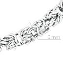 Браслет ручной работы из серебра, плетение византийское