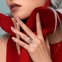 Кольцо из белого золота с бриллиантами