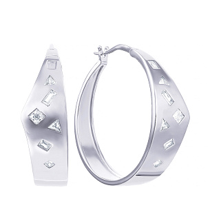 Конго из серебра с фианитом