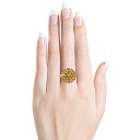 Кольцо из желтого золота с бриллиантами