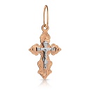 Крест из комбинированного золота