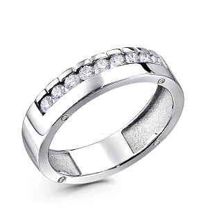 Кольцо из белого золота с бриллиантами