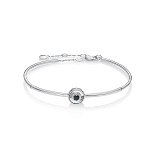 Браслет из белого золота с сапфиром