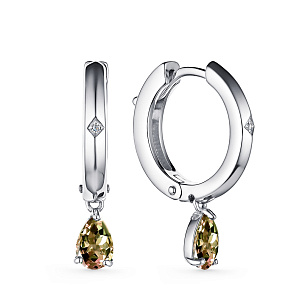 Серьги из серебра с султанитами