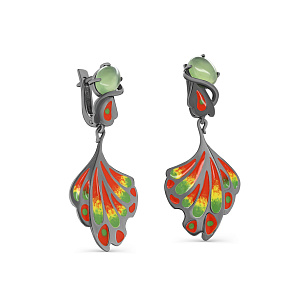 Серьги с английским замком из серебра