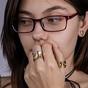 Кольцо из серебра с позолотой