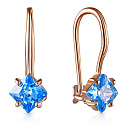 Серьги детские из серебра с позолотой