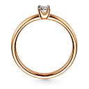 Кольцо из красного золота с бриллиантом