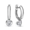 Серьги из белого золота с бриллиантами