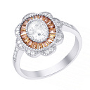 Кольцо из серебра с фианитом