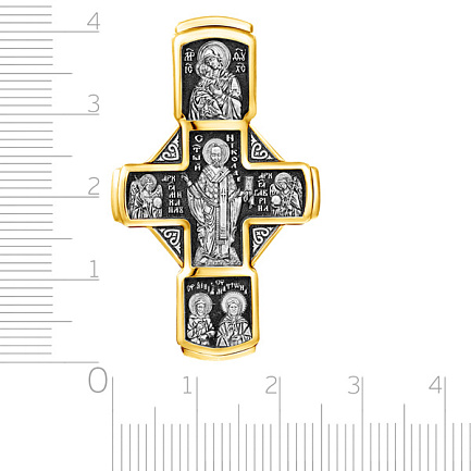 Крест из серебра с позолотой