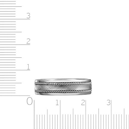 Кольцо обручальное из серебра