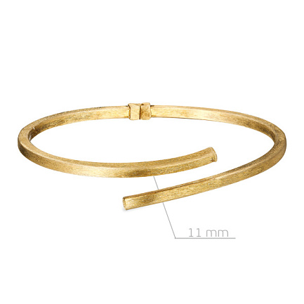 Браслет декоративный из серебра с позолотой