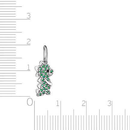 Подвеска детская из серебра с фианитом